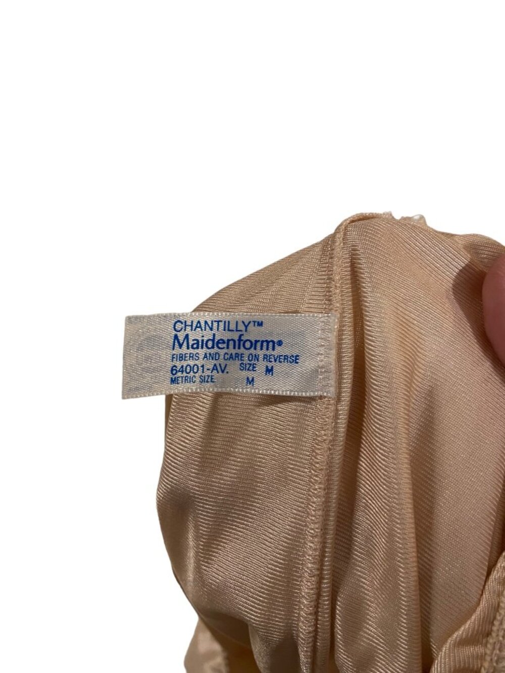 Vintage Chantilly By Maidenform Slip Skirt Beige Size M Cottagecore Bohemian - Picture 3 of 13